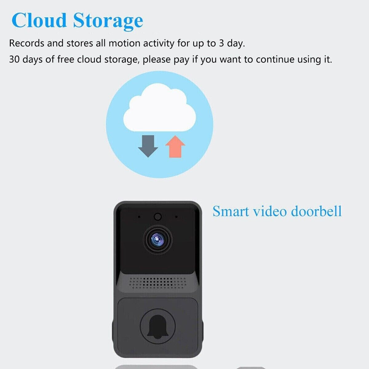Smart Wireless Wifi Ring Doorbell Security Intercom Video Camera Door Bell