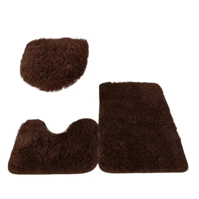 3Pc Bathroom Set Rug Mat - DynamicDrop Hub