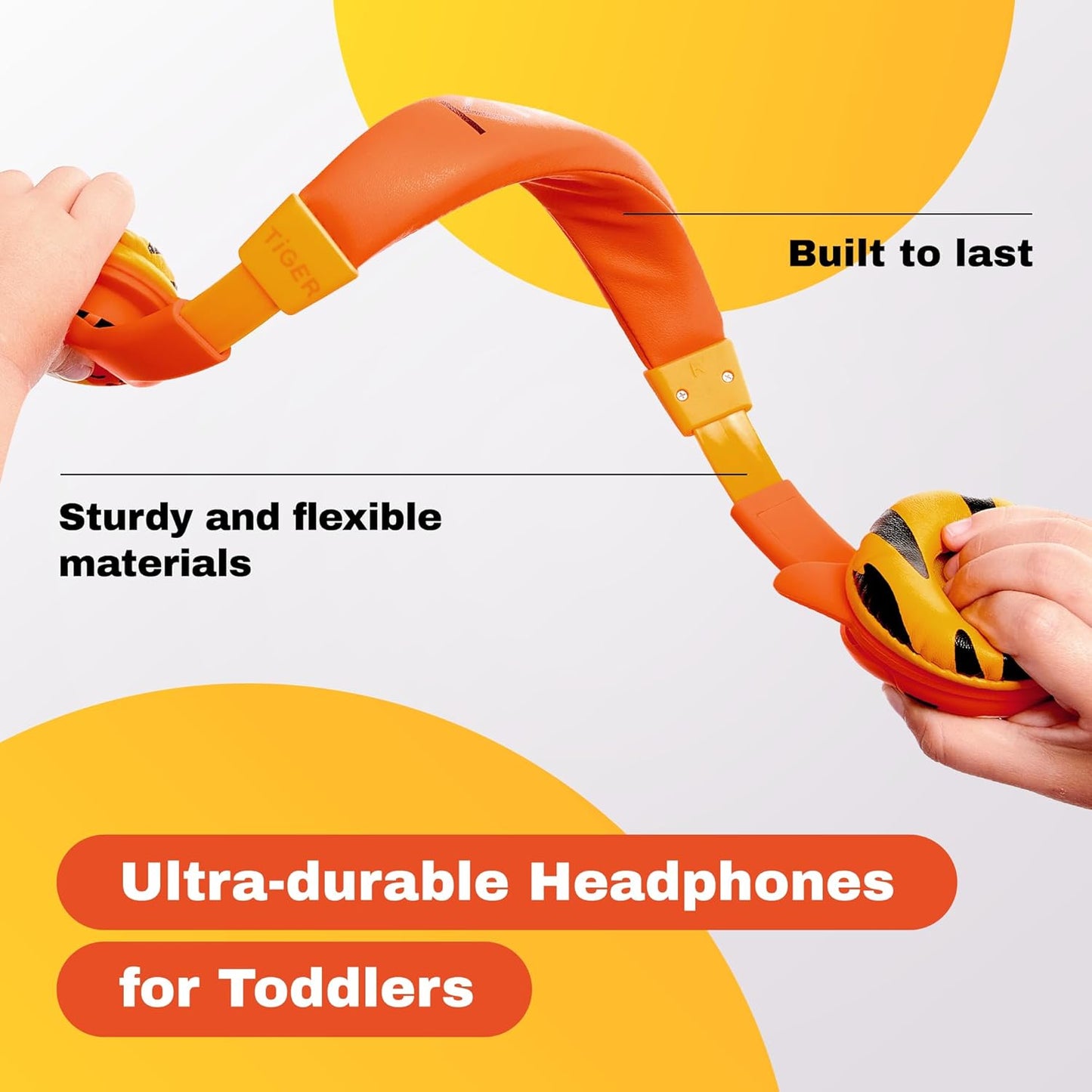 Wired Toddler Headphones for 2-5 Years Old, 85Db Volume Limited Baby Headphones for Travel, Children Headphones for Airplane, Ipad & Tablet