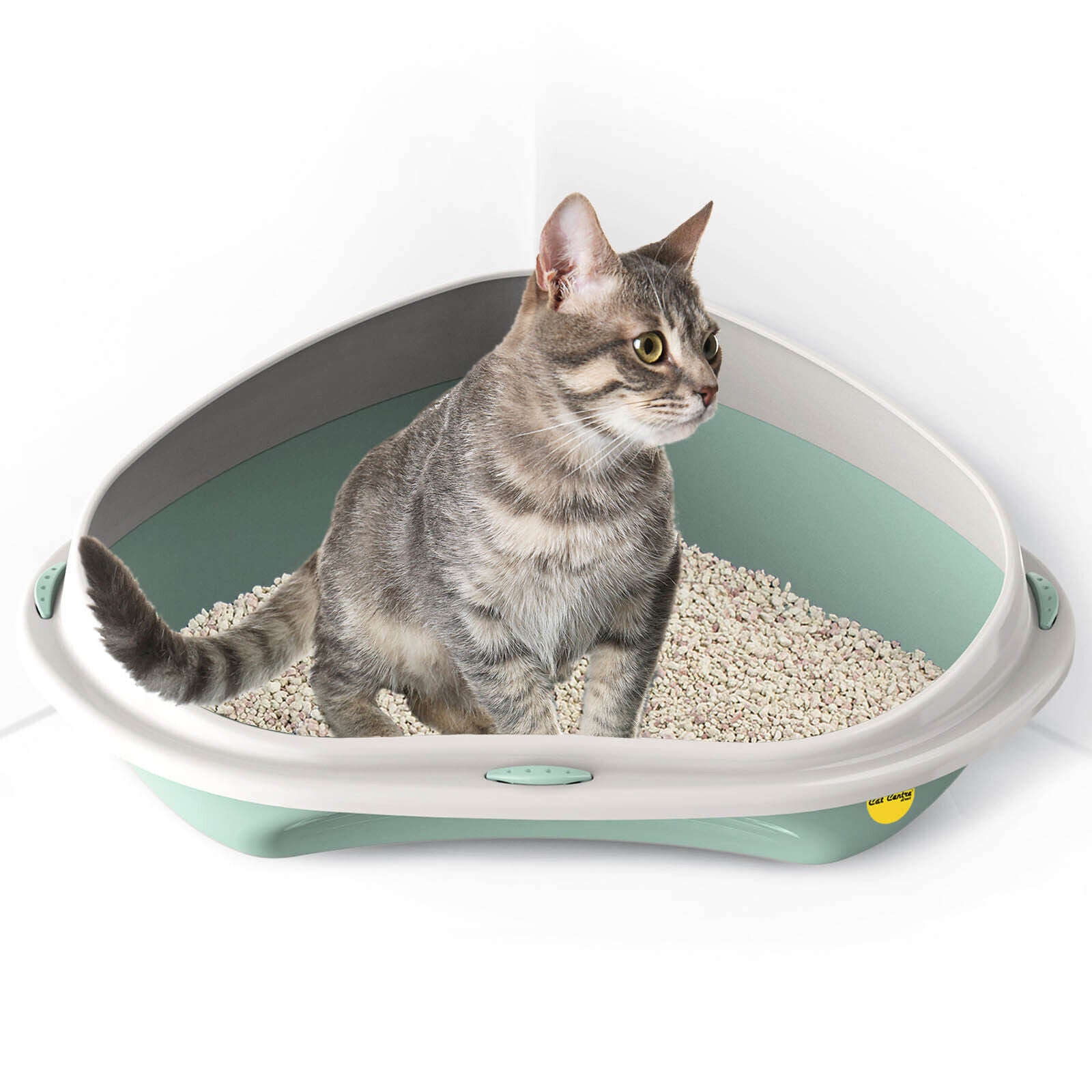 Cat Corner Litter Tray Large or Jumbo Rim Pet Open Toilet Pan Box Cat Centre®