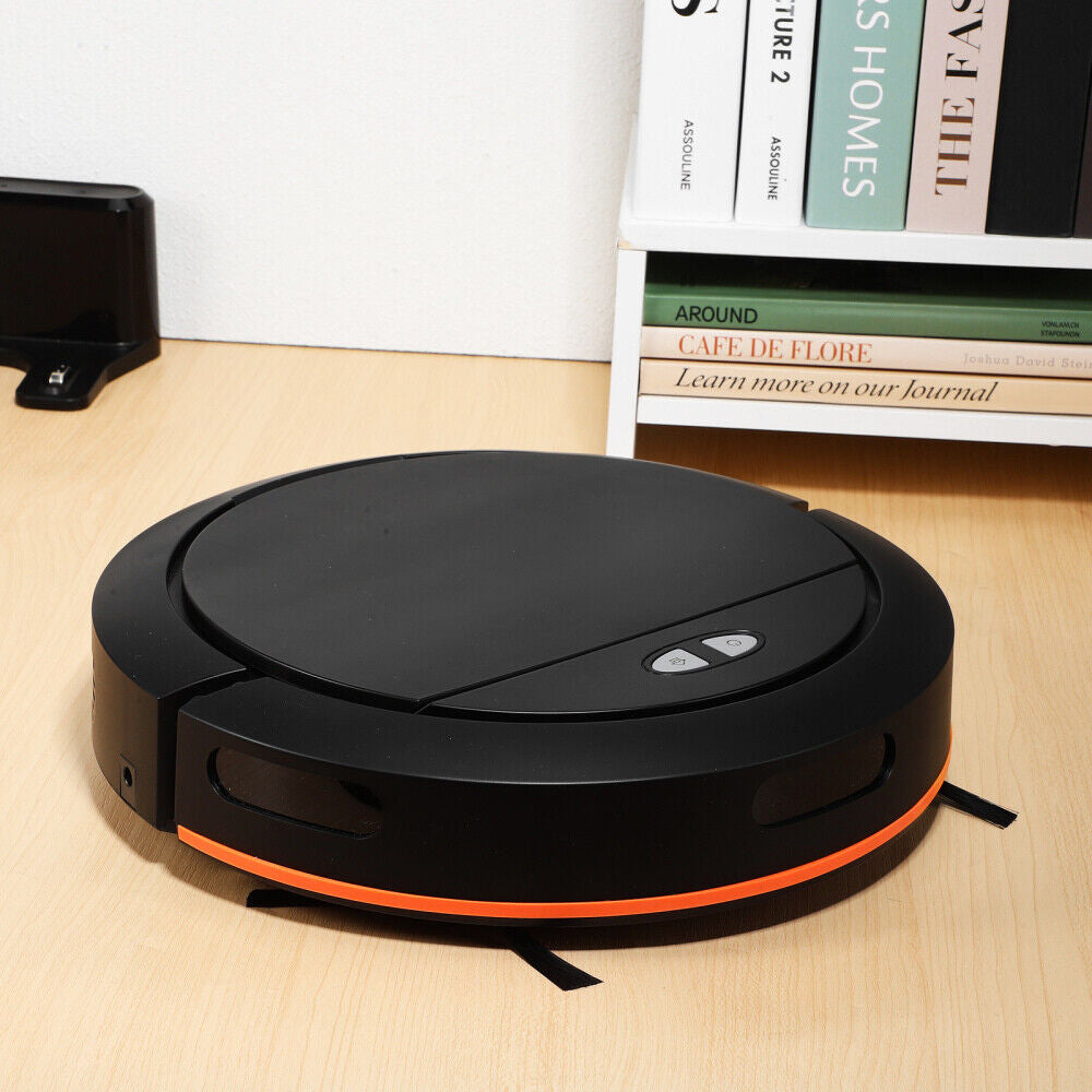 Compact WiFi Robot Vacuum Cleaner – Powerful 3-in-1 Cleaning with Auto Charging