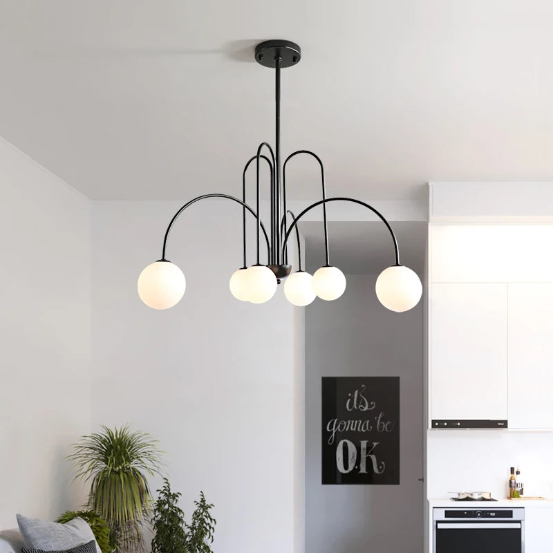 Modern LED Chandelier Lights Restaurant Bar Hanging Lamps Nordic Dining Room Kitchen Decoration Suspension Luminaires