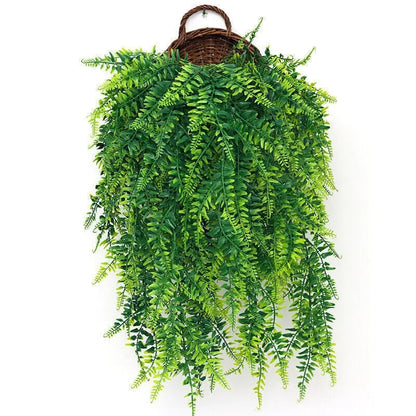 4 Artificial Hanging Plants Fake Fern Trailing Foliage Plastic Flower Leaf Decor - DynamicDrop Hub