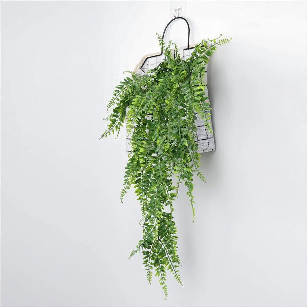 4 Artificial Hanging Plants Fake Fern Trailing Foliage Plastic Flower Leaf Decor - DynamicDrop Hub