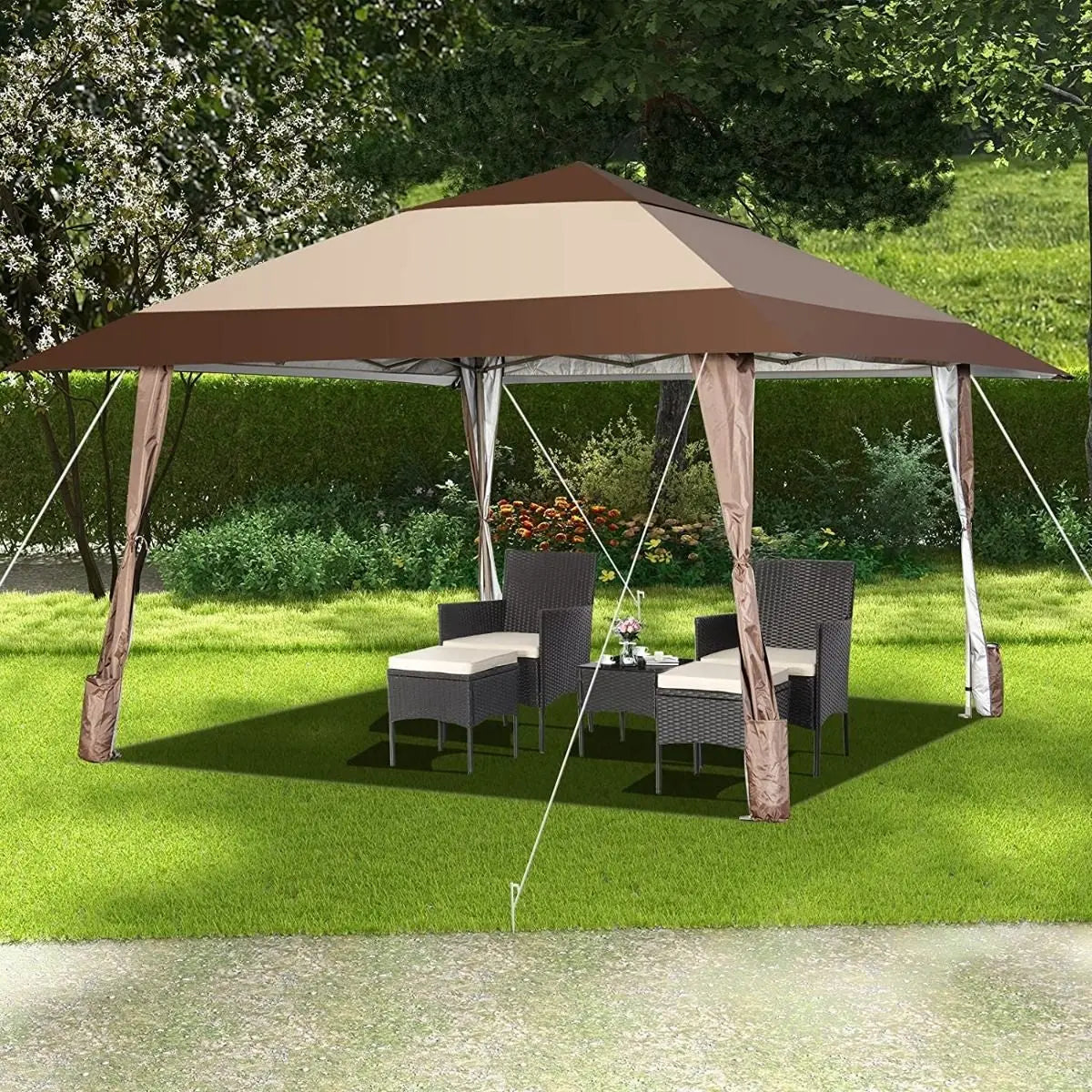 4 X 4 M Rolling Pop up Gazebo with Wheels - DynamicDrop Hub