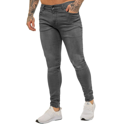 Enzo Mens Skinny Jeans Slim Fit Super Stretch Flex Denim Trouser Pants All Waist