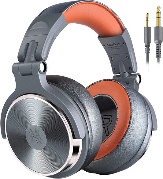 Pro50 Hi-Res over Ear Headphones Wired Closed-Back DJ Studio Headphones for Monitoring and Mixing, Soft Protein Leather Earcups, Noise Isolation, 90° Rotatable Housing, Portable