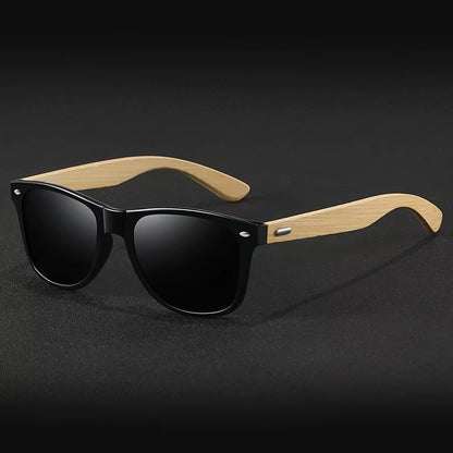 Bamboo Wood Vintage Square Sunglasses Men Women Luxury Brand Designer Sun Glasses Wooden Driving Fishing UV400 Eyewear