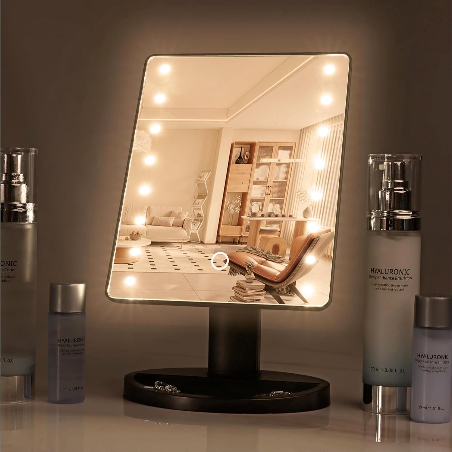 Vivo Technologies 16 LED Touch Vanity Makeup Mirror Touch Controlled Mirror