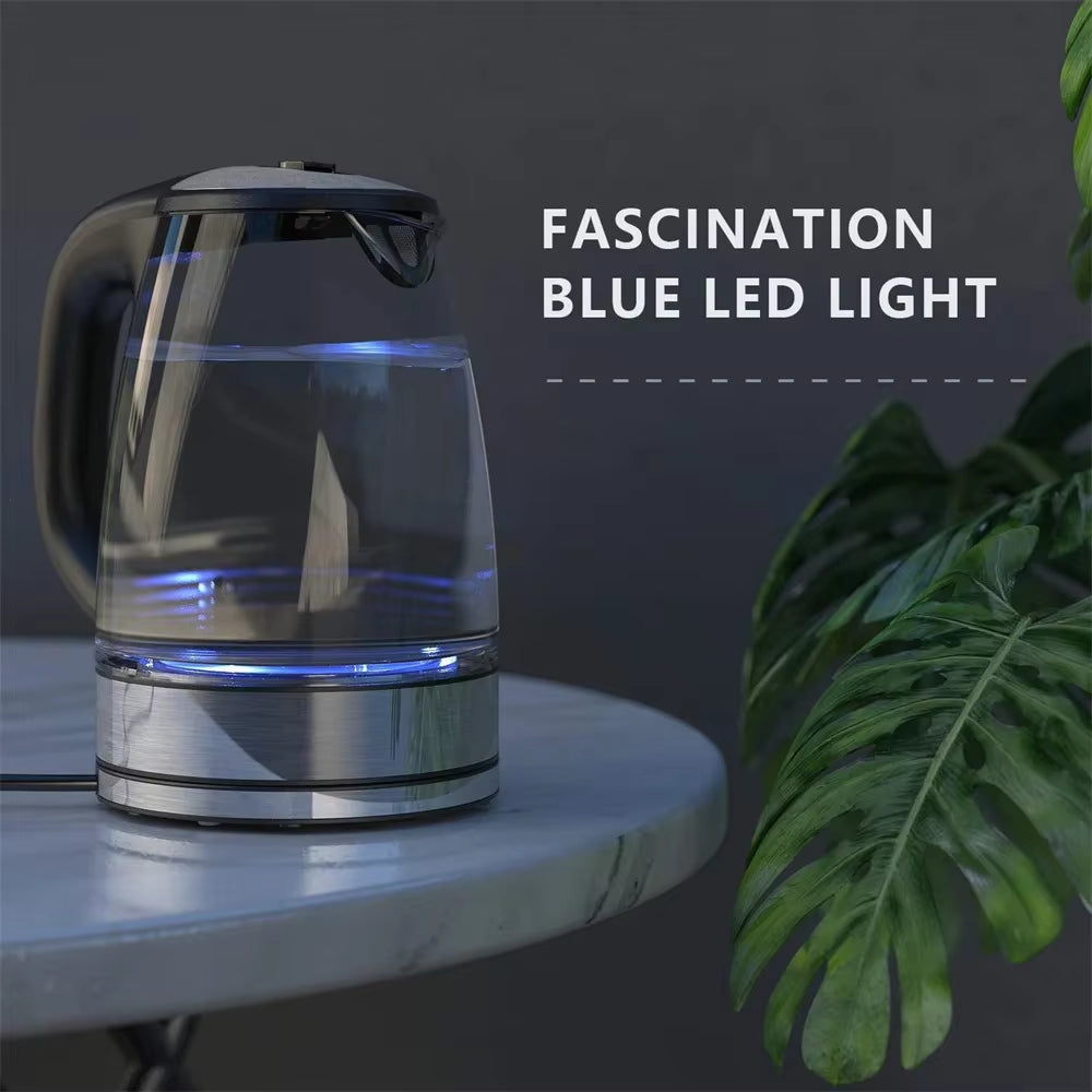 2L Electric Kettle | 2200W Fast Boil Glass Kettle with LED Indicator 🚰🔥☕