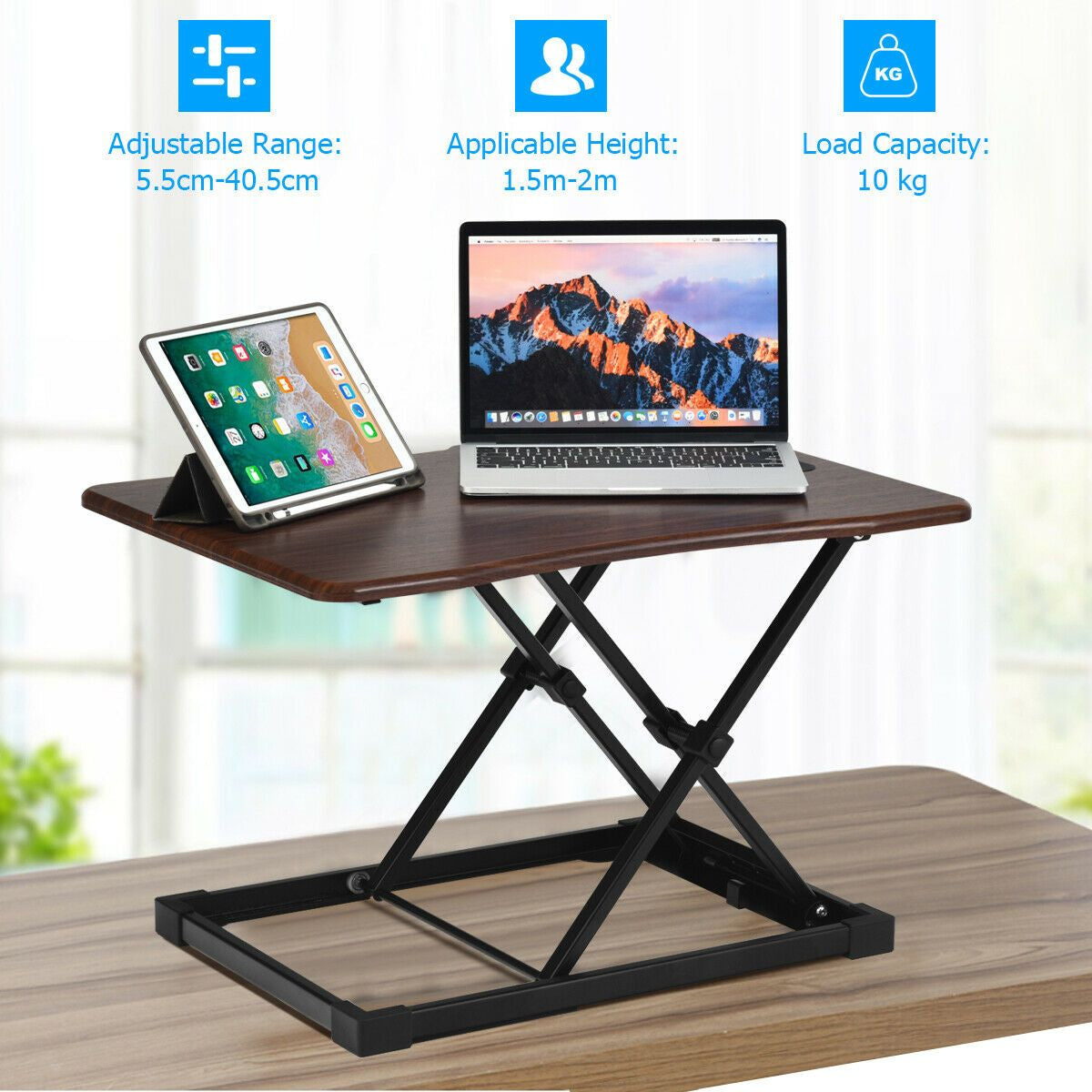 Height Adjustable Desk Riser with Easy Lift