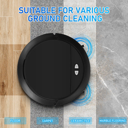 Compact WiFi Robot Vacuum Cleaner – Powerful 3-in-1 Cleaning with Auto Charging