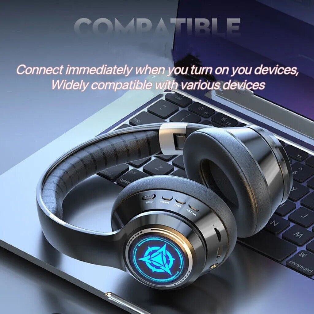 Wireless Bluetooth 5.2 Noise-Cancelling Over-Ear Headphones