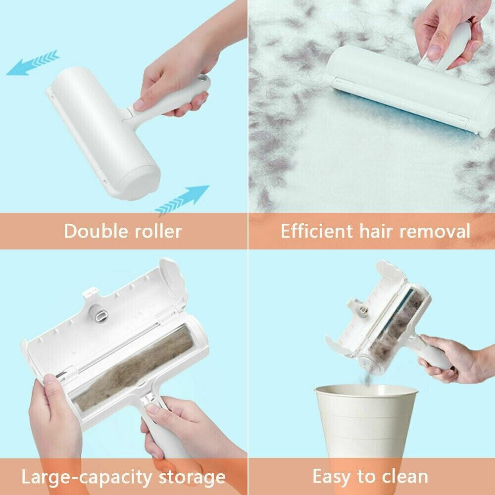 Pet Hair Remover Sofa Clothes Lint Cleaning Brush Reusable Dog Cat Fur Roller