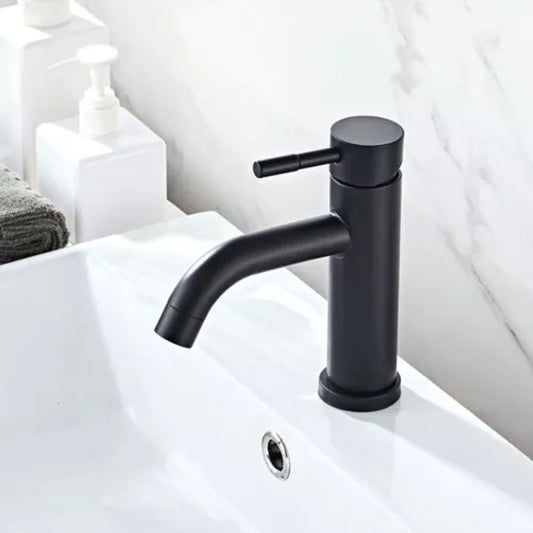 Modern Waterfall Bathroom Tap – Black Basin Sink Mono Mixer Faucet with Waste Set