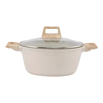 24cm Non-Stick Double Bottom Soup Pot – 2L Large Capacity Stewing & Congee Cooking Pot