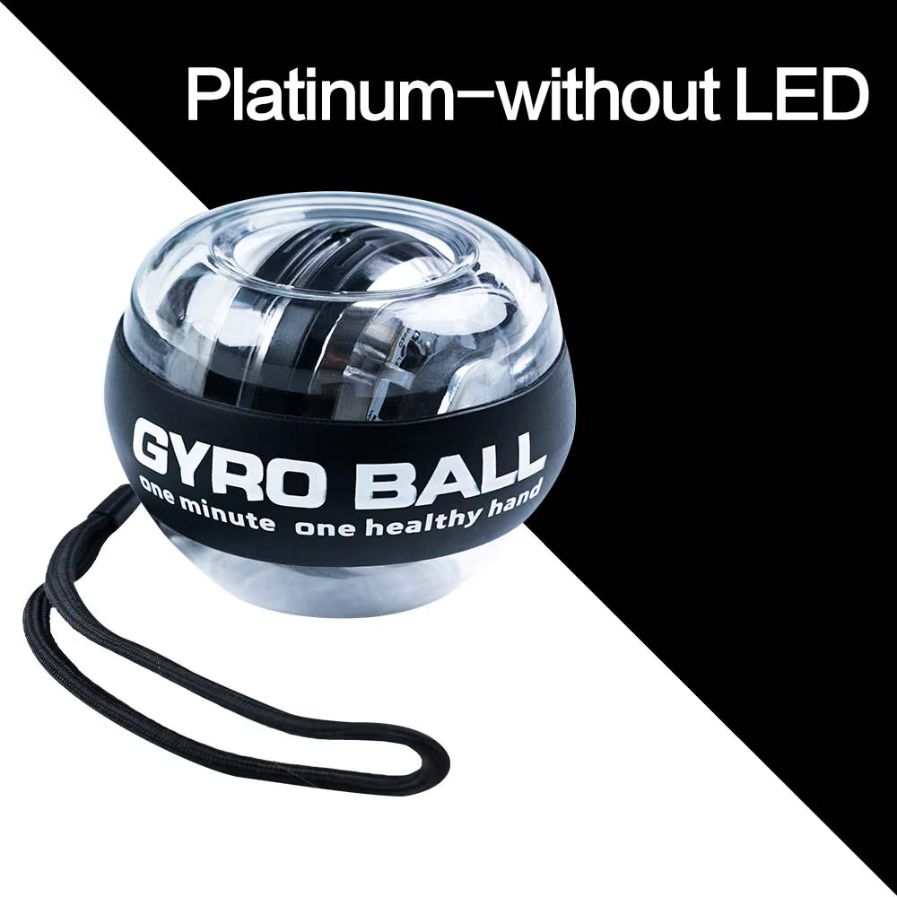 LED Gyroscopic Power Trainer Ball – Autostart Range Gyro Wrist Ball for Muscle Strength, Arm & Hand Fitness