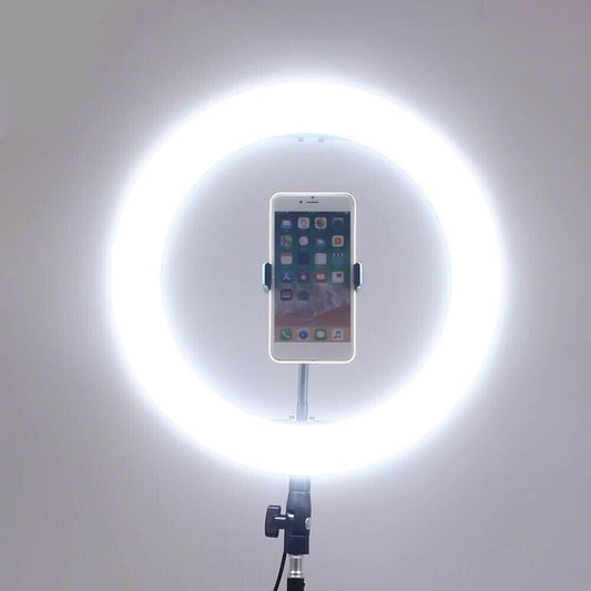 LARGE 12" LED Ring Light with Stand for Youtube Tiktok Makeup Video Phone Selfie