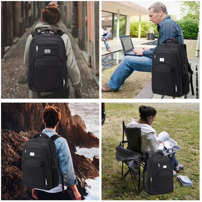 Unisex Laptop Backpack - Anti-Theft, USB Port, Waterproof Travel & Business Bag