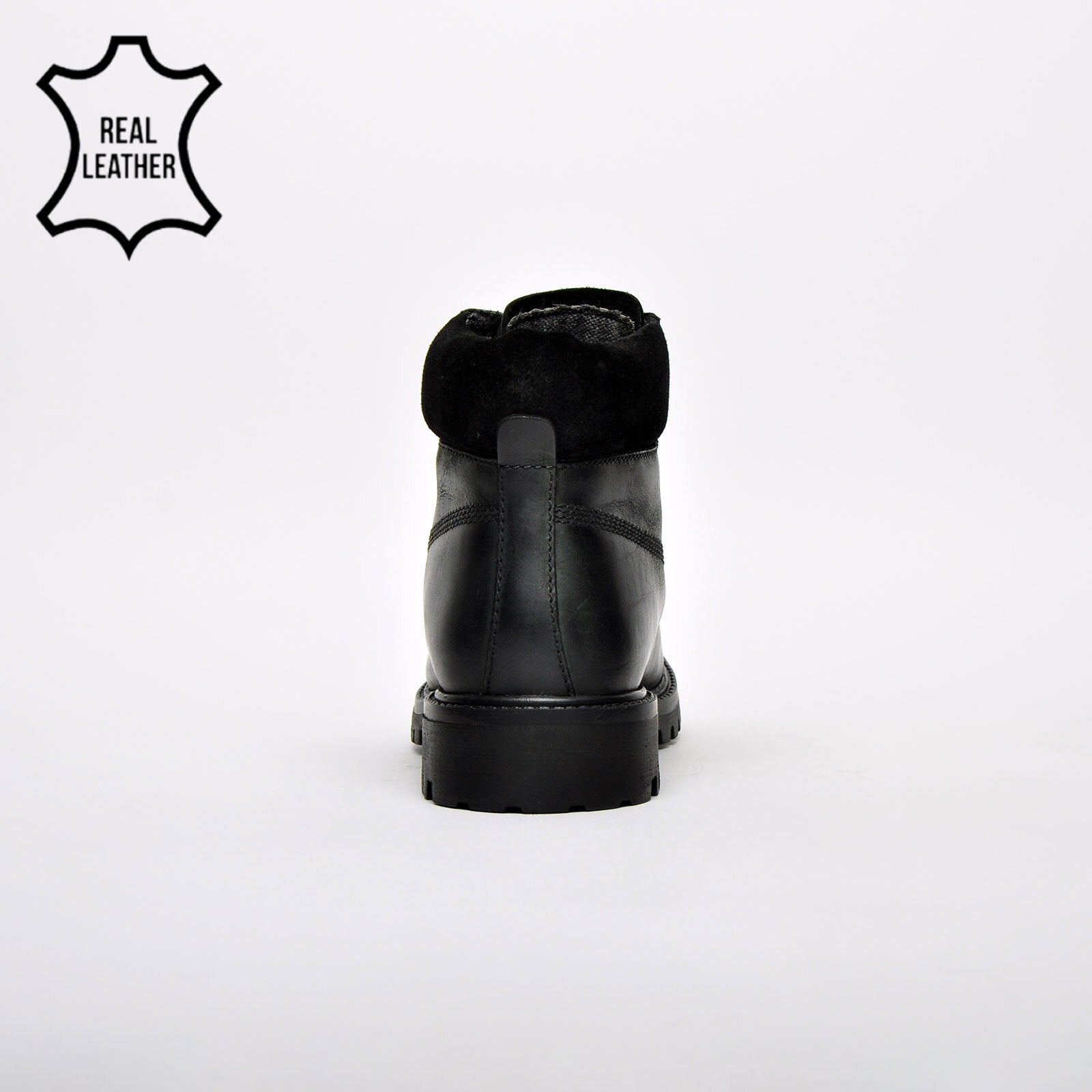 Oaktrak Baxter Mens Leather Urban Outdoor Ankle Boots Black