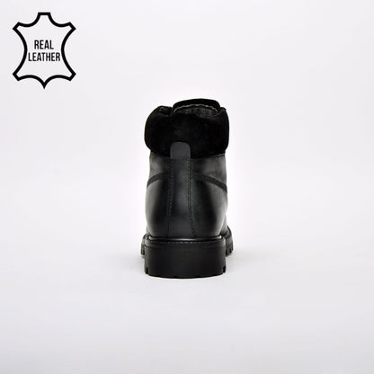 Oaktrak Baxter Mens Leather Urban Outdoor Ankle Boots Black