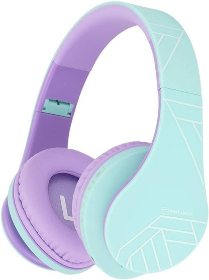 Kids Headphones, P2 Bluetooth Headphones for Kids with Volume Limit 85DB, Kids Wireless Headphones over Ear with Microphone, Foldable, Carry Case, Micro SD/TF for Iphone/Ipad/Laptop/Pc/Tv