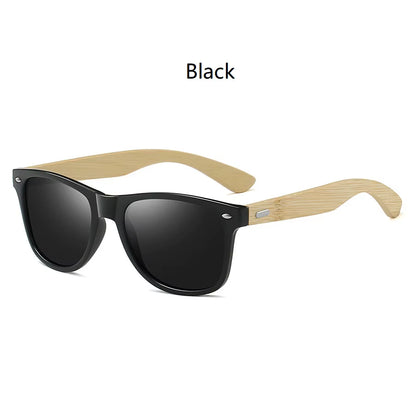 Bamboo Wood Vintage Square Sunglasses Men Women Luxury Brand Designer Sun Glasses Wooden Driving Fishing UV400 Eyewear