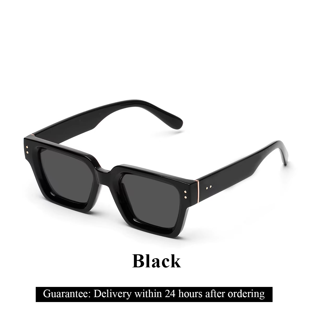 Ruiao Retro Black Millionaire Shades Luxury Sunglasses 2024 Designer Square Sunglasses for Men and Women