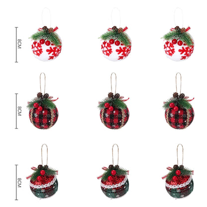 Christmas Decoration Set Christmas Tree Baubles Ball Xmas Ornament 9 Pieces