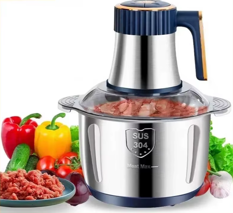 500W 5L Electric Meat Grinder & Food Processor | Stainless Steel Blender & Vegetable Chopper