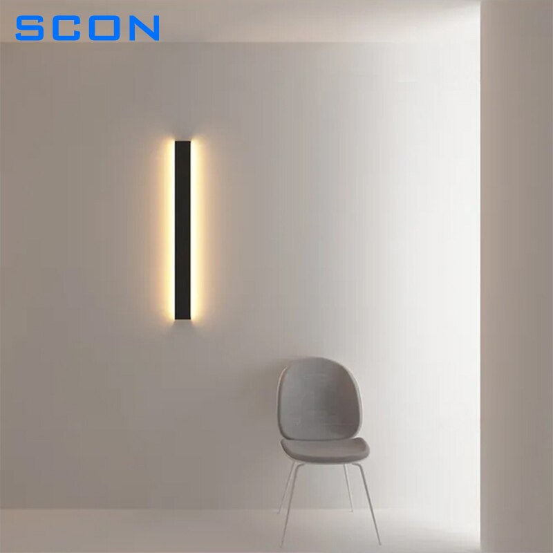 SCON LED Indoor Wall Lamps Thin Modern Bedroom Living Room Stairway Lamp Minimalist Decoration Wall Light Interior Fixtures