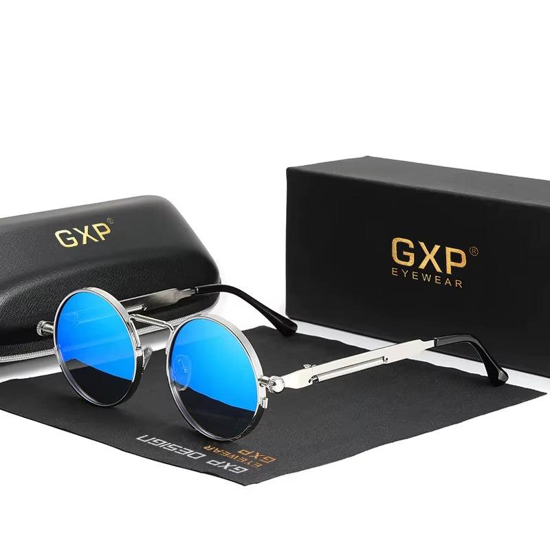 GXP Gothic Steampunk Polarized Sunglasses – High-Quality UV400 Round Metal Frame Eyewear for Men & Women