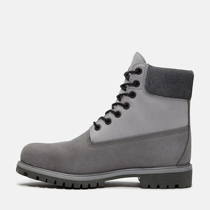 Timberland Men'S Premium 6-Inch Lace up Waterproof Iconic Boot Grey