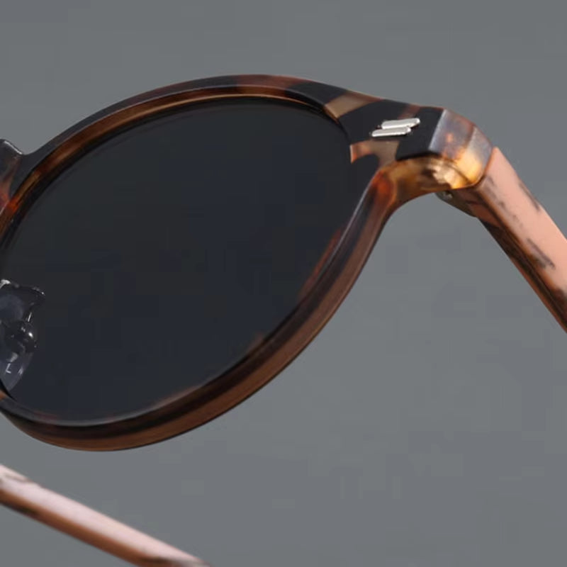 Oulylan Frosted Imitation Wood Frame Circle Sunglasses Women Men Vintage Sun Glasses Retro Style Eyewear UV400 Shades