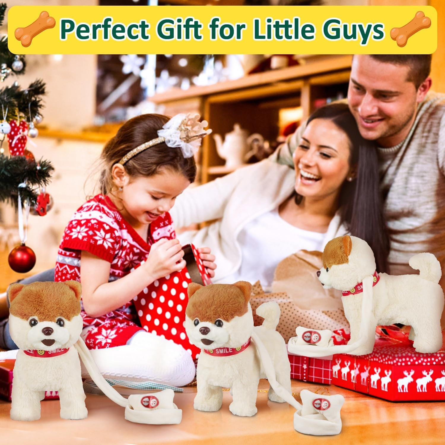 Interactive Walking, Singing & Dancing Plush Dog Toy - Musical Robot Puppy with Leash, Volume Control, and Realistic Barking for Kids - Educational & Fun Stuffed Animal for Boys & Girls