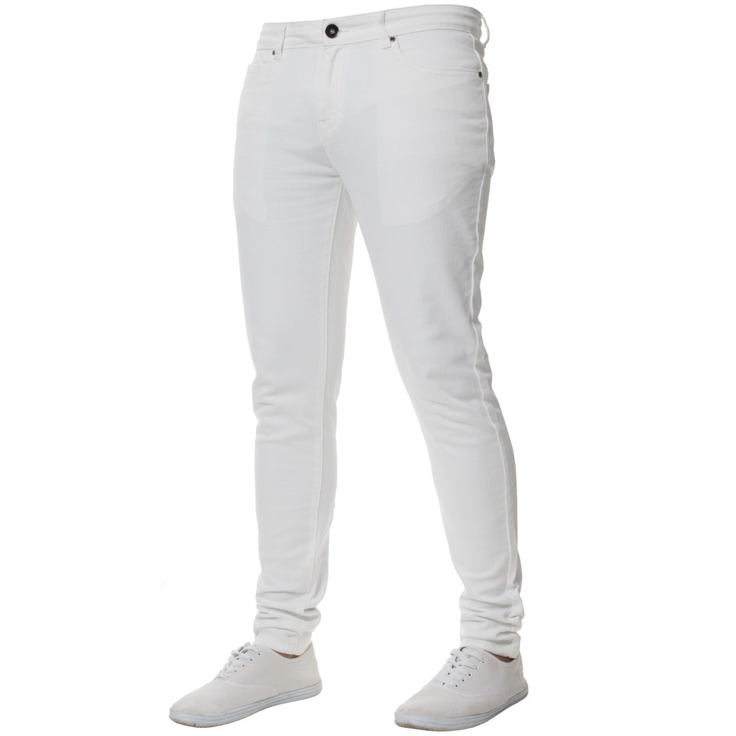 Enzo Mens Skinny Jeans Slim Fit Super Stretch Flex Denim Trouser Pants All Waist