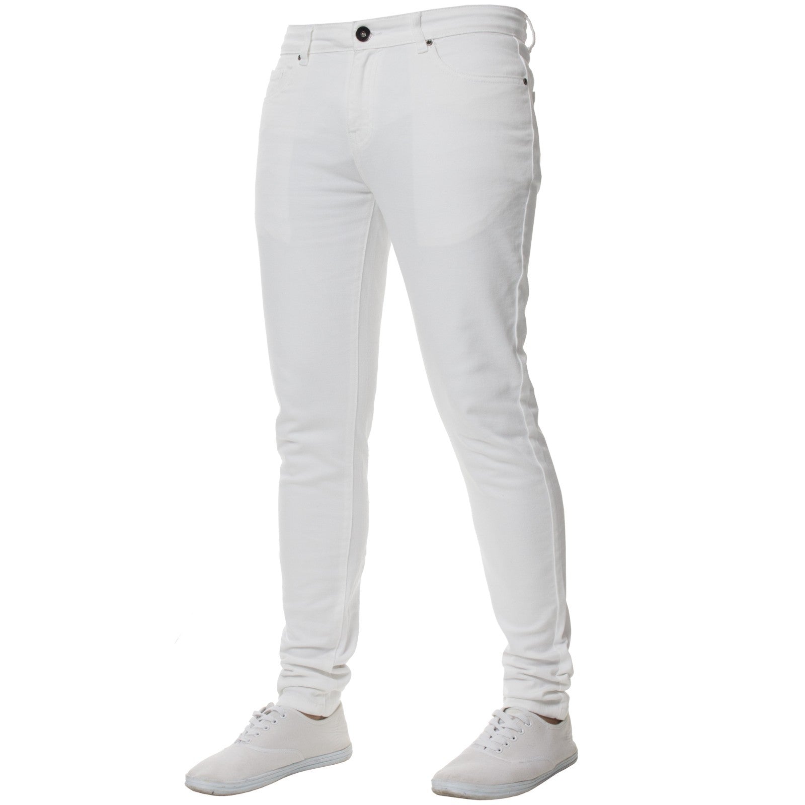 Enzo Mens Skinny Jeans Slim Fit Super Stretch Flex Denim Trouser Pants All Waist