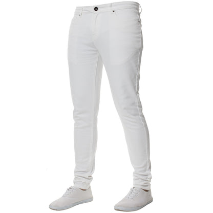Enzo Mens Skinny Jeans Slim Fit Super Stretch Flex Denim Trouser Pants All Waist