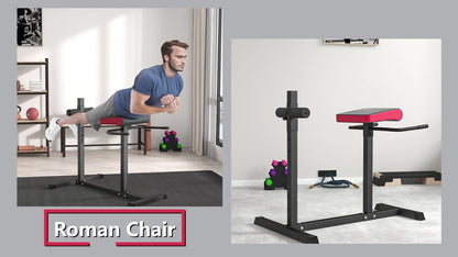 Back Extension Roman Chair – Adjustable Hyperextension Bench for Core, Back, and Glutes - Domestic Delivery Only