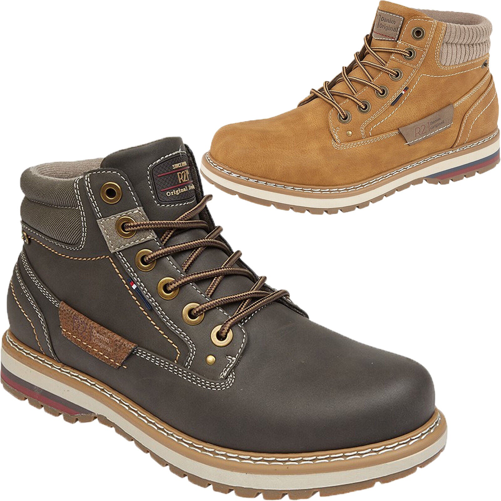 Mens Walking Hiking Casual Lace up Ankle Boots Outdoor Trail Trainers Shoes Size