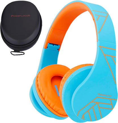 Kids Headphones, P2 Bluetooth Headphones for Kids with Volume Limit 85DB, Kids Wireless Headphones over Ear with Microphone, Foldable, Carry Case, Micro SD/TF for Iphone/Ipad/Laptop/Pc/Tv