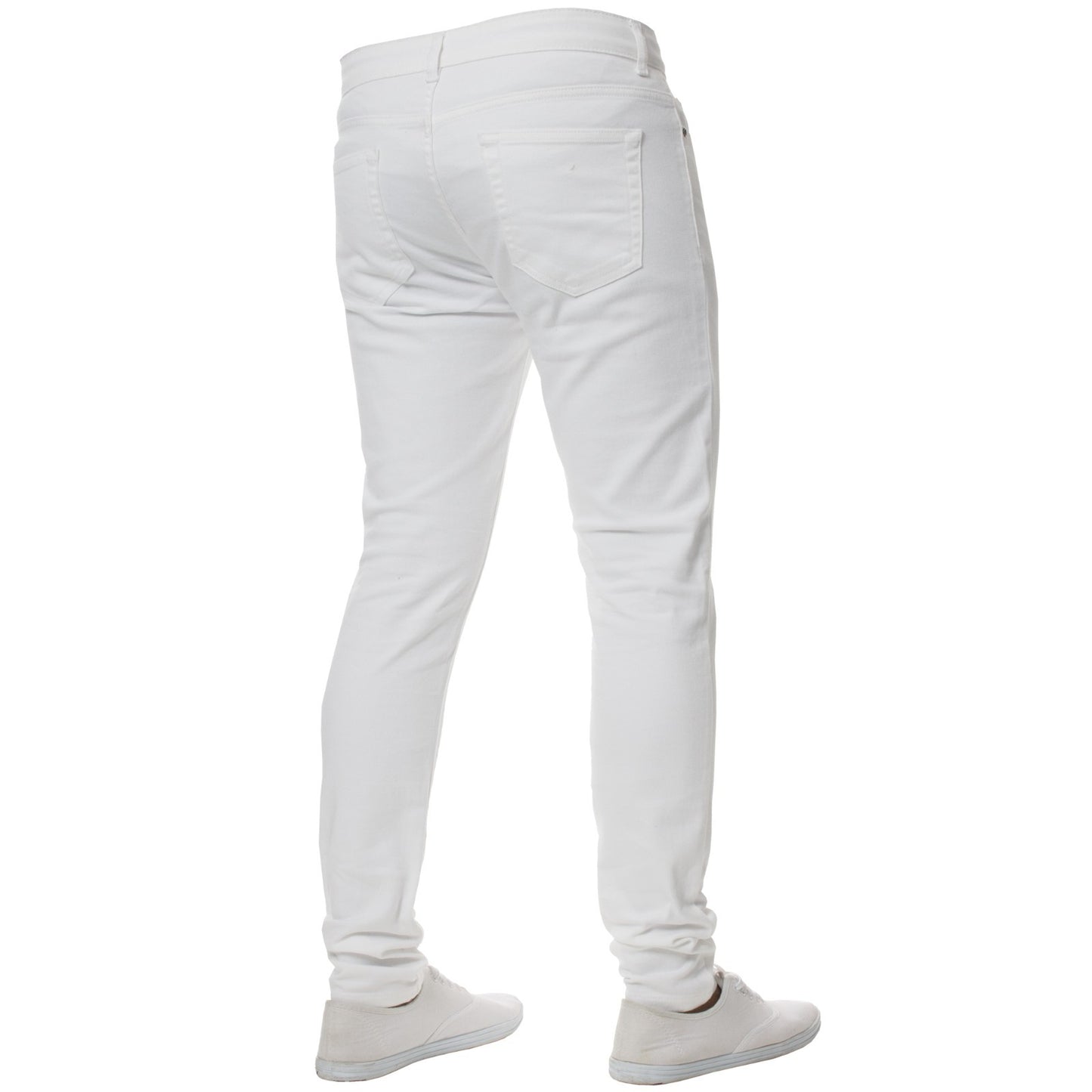 Enzo Mens Skinny Jeans Slim Fit Super Stretch Flex Denim Trouser Pants All Waist