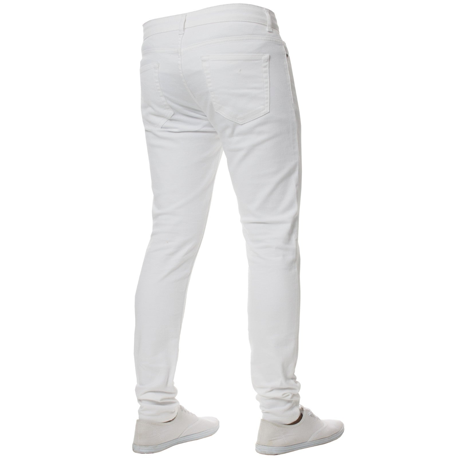 Enzo Mens Skinny Jeans Slim Fit Super Stretch Flex Denim Trouser Pants All Waist