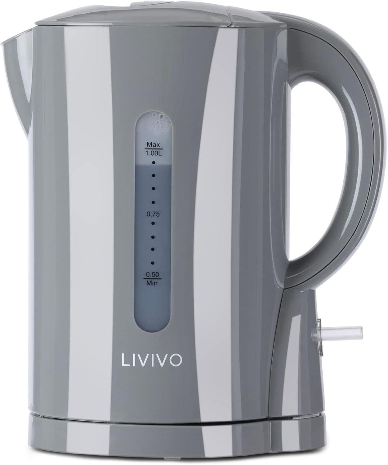 1L Cordless 900W Kettle Compact for Travel, Guest Room, Office Makes 4 Cups of Tea & Coffee - Boil Protection & Auto Shut off [Energy Class A+]