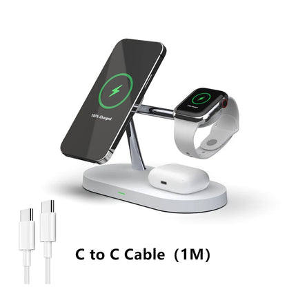 3-in-1 Fast Wireless Charging Station | Foldable Charger Dock for iPhone 16/15/14, Apple Watch & AirPods