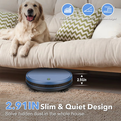 Robot Vacuum Cleaner with 6000Pa Strong Suction, 2500mAh Battery, and 3-in-1 Mopping, Sweeping, and Suction Functionality