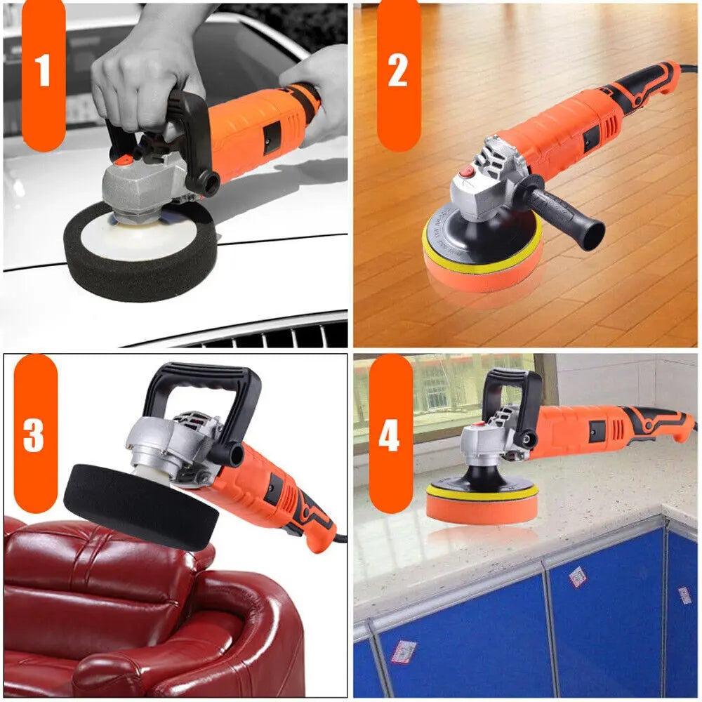 7" Polisher Buffer Cordless Car Furniture Polishing Machines Electric Polisher - DynamicDrop Hub