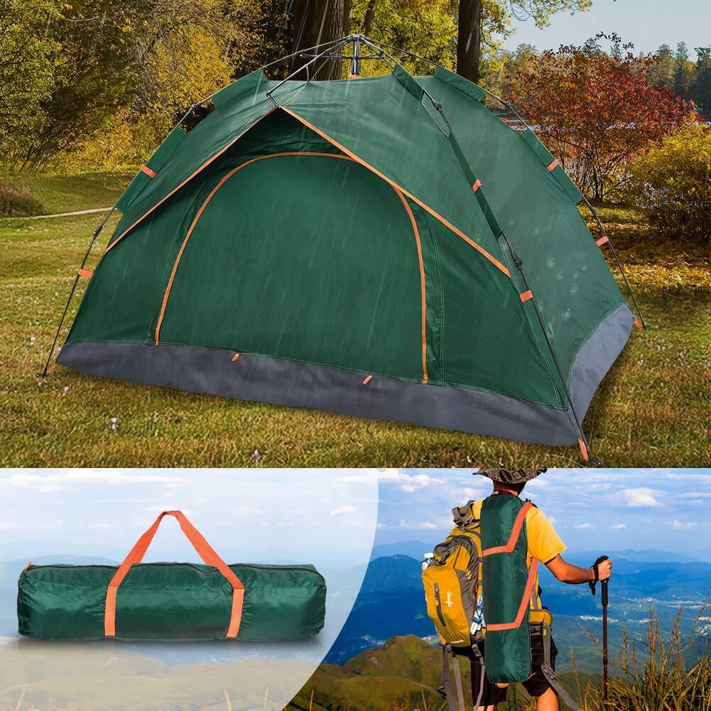 2-3 Man Automatic Instant Double Layer Pop up Camping Tent Waterproof Outdoor