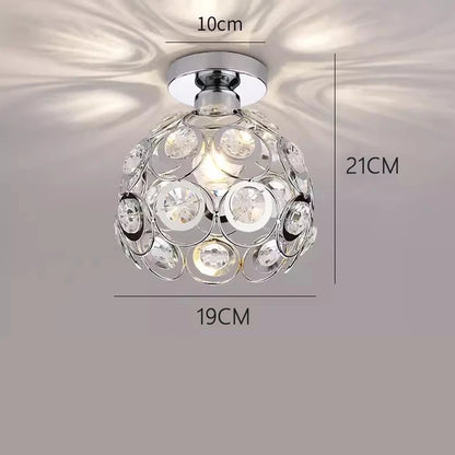 Led Crystal Aisle Lamp Corridor Balcony Ceiling Light Nordic Style Personality Creative Small Chandelier Entrance Lamps
