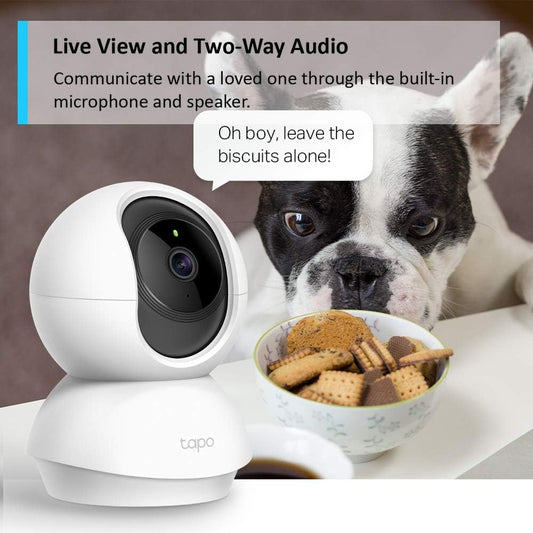 Wifi Camera, Indoor Camera for Security, 1080P Pet Camera, Wireless 360° for Baby Monitor, AI Monitor,Smart Motion Detection & Tracking,Night Vision, Works with Alexa&Google (TC70) No Monthly Fee